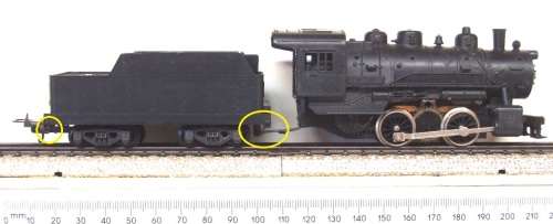 LIMA HO: 0-4-0 Tank Steam Locomotive with Tender in Fair un-boxed, used condition (Italy)