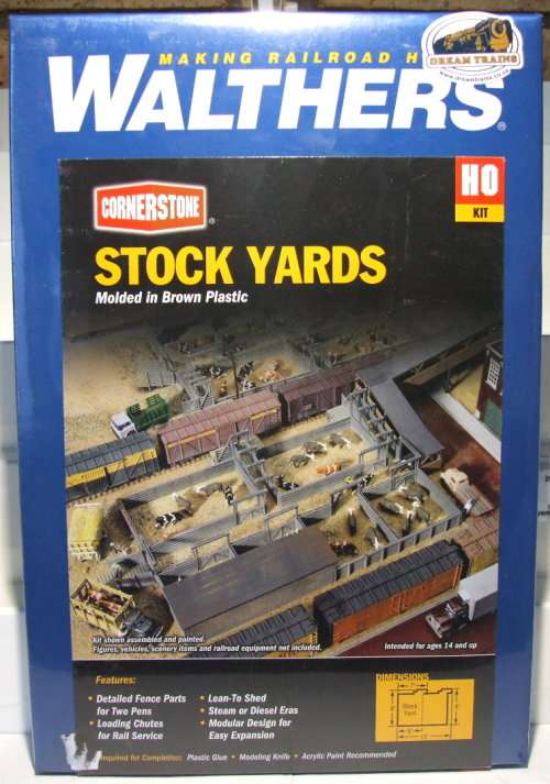 WALTHERS SCENERY HO: Stock Yards in NEW Sealed boxed condition (Taiwan)