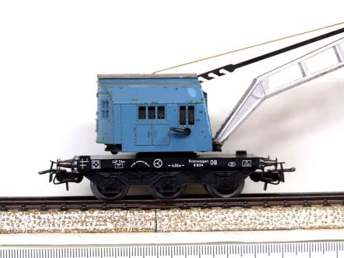 MARKLIN HO: 3Rail AC DB Recovery Crane in Good Complete, unboxed condition (Germany)