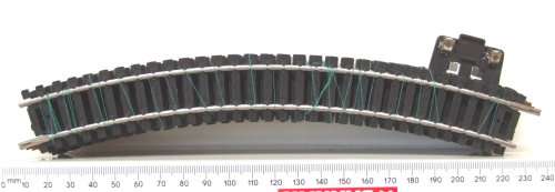 LIMA HO: 10pc Vintage Curved Track(403030) in Good,Used un-boxed condition.(Italy)