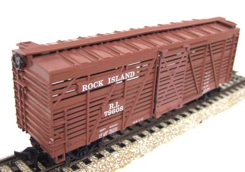 ATHEARN HO: RI American 40' Stock Car with Horn Hook Couplings in Good Un-boxed condition(USA)