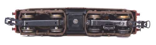 LIMA HO: Vintage FS Brown Freight Locomotive in good un-boxed operating condition (Italy)