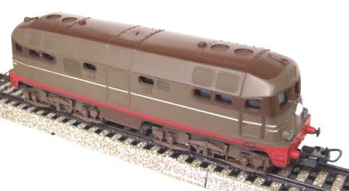 LIMA HO: Vintage FS Brown Freight Locomotive in good un-boxed operating condition (Italy)