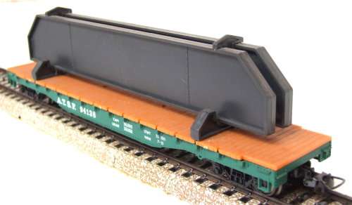 MEHANO HO: ATSF Detailed American 50' Flat Car With Steel Load in Good Un-boxed condition(Slovenia)