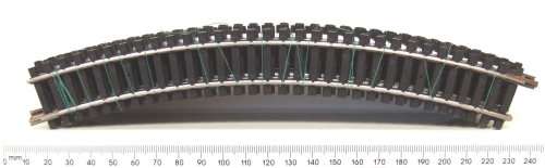 LIMA HO: 10pc Curved Metal Track in Good,Used un-boxed condition.(Italy)