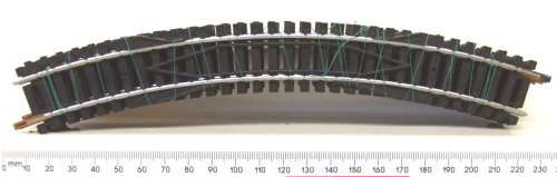 LIMA HO: 8pc Curved Metal Track in Good,Used un-boxed condition.(Italy)