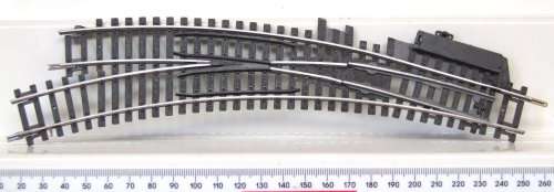HORNBY HO: Curved Metal L/Hand Manual Turnout(R640) in Good used Operational condition.(Austria)