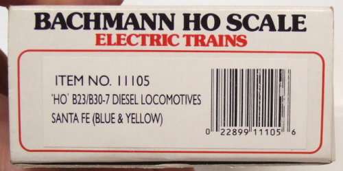 SALE::BACHMANN HO: Detailed SF EMD B23/B30-7 Locomotive in NEW boxed condition (China)