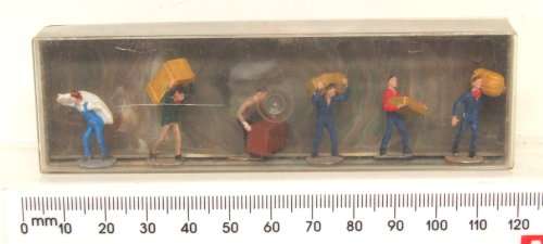 MERTEN SCENERY HO: 6pc Action Station Figures in Good boxed condition(Germany)
