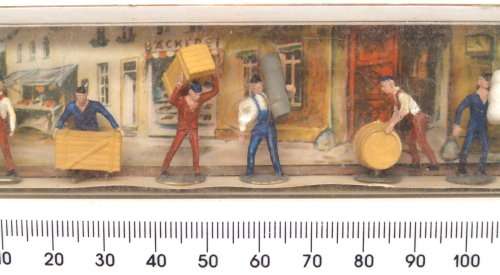 MERTEN SCENERY HO: 6pc Action Station Figures in Good boxed condition(Germany)