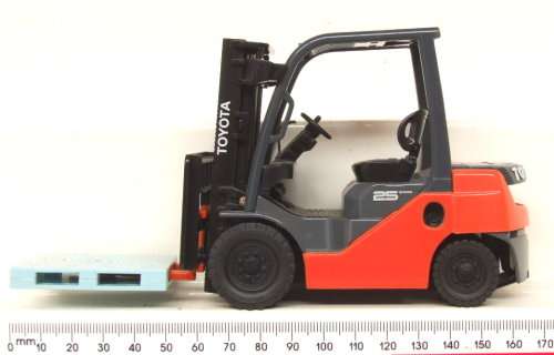 TOYOTA G: Detailed Forklift with pallet 1:23 Scale in Good Un-boxed condition.