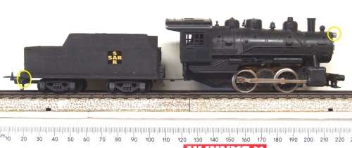 LIMA HO: Vintage SAR 0-6-0 Tank Steam Loco with Tender in Fair Operating, Used Condition  (Italy)