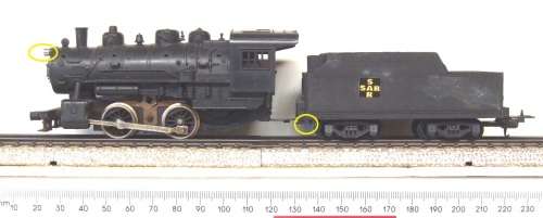 LIMA HO: Vintage SAR 0-6-0 Tank Steam Loco with Tender in Fair Operating, Used Condition  (Italy)