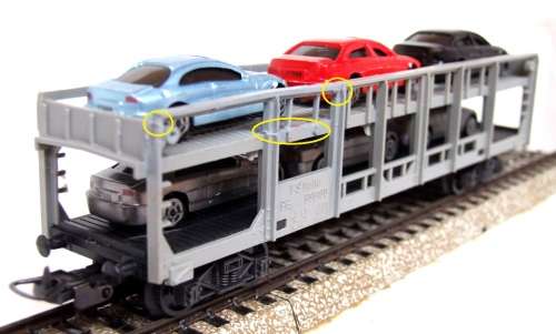 LIMA HO: This FS Vintage Auto Transporter with 6 Car Load is in Fair, Used condition (Italy)