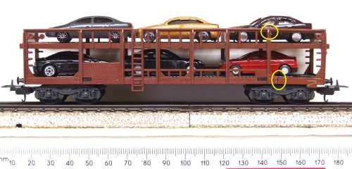LIMA HO: This FS Vintage Auto Transporter with 6 Car Load is in Fair, Used condition (Italy)