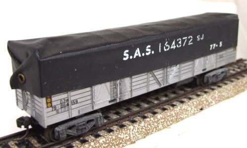 LIMA HO: RARE SAR Silver OZ Wagon with Tarpaulin in Good used un-boxed condition (Italy)