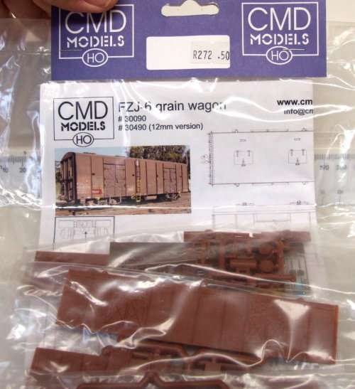 CMD MODELS HO:  SAR FZJ-6 Grain Wagon Kit in New Packaged condition(RSA)