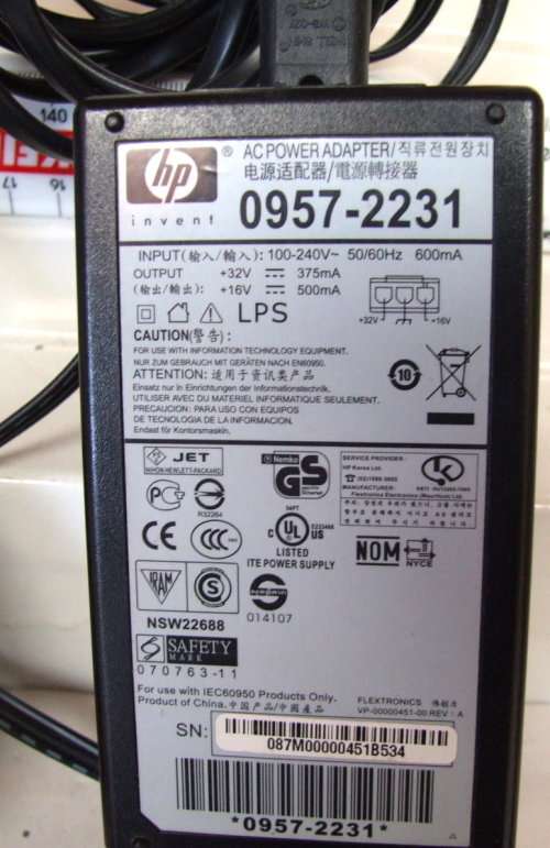2x HP Printer Power Supplies