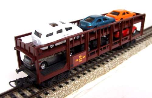 LIMA HO: Custom SAR  Auto Transporter with 6 Car Load is in Good, Used condition (Italy)