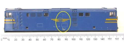 LIMA HO: SAR Blue Train E5 Locomotive Body in Good un-boxed condition for Parts.(Italy)