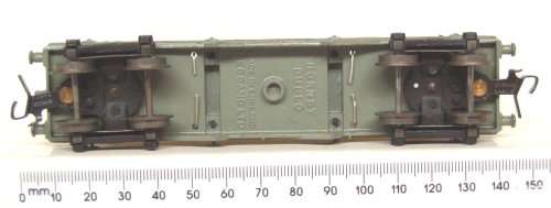 HORNBY DUBLO OO:  Vintage English Bogie Bolster Wagon with Wood Load in Good condition(England)