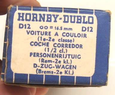 HORNBY DUBLO OO: Vintage English Passenger/Guards Coach in Fair boxed used condition(England)