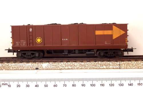 LIMA HO: SAR CCR Coal Hopper with Load in Fair Repaired Un-boxed condition (Italy)