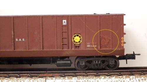 LIMA HO: SAR CCR Coal Hopper with Load in Fair Repaired Un-boxed condition (Italy)