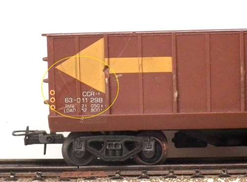 LIMA HO: SAR CCR Coal Hopper with Load in Fair Repaired Un-boxed condition (Italy)
