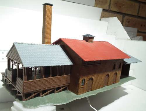 SCENERY HO: Large Beer Brewery in Good Assembled, LED Lighted, Un-Boxed condition.