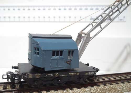 MARKLIN HO: Vintage DC All Metal DB Recovery Crane in Fair used condition(Germany)
