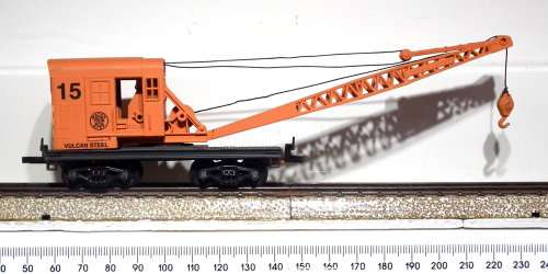 WALTHERS HO: Vintage Vulcan Steel Recovery Crane in Fair used and boxed condition