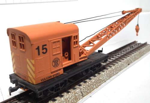 WALTHERS HO: Vintage Vulcan Steel Recovery Crane in Fair used and boxed condition