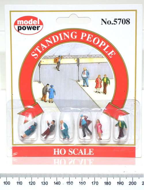 MODEL POWER HO: 6pc Standing People in Good Painted condition.