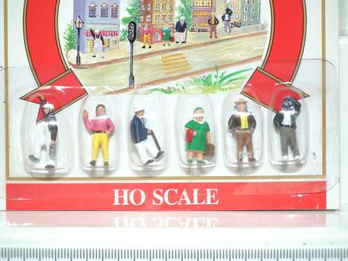 MODEL POWER HO: 6pc Street People in Good Painted Carded Condition.