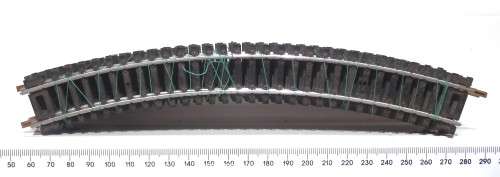 LIMA HO: 10pc 36deg Curved Metal Track (403030) in Good Used un-boxed condition.(Italy))
