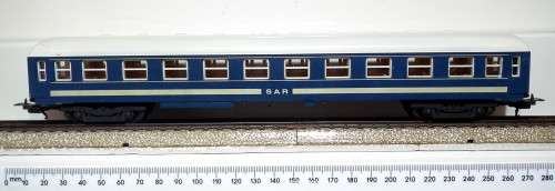 LIMA HO:  SAR `Blue Train` Passenger Coach in Fair Un-Boxed condition(Italy)