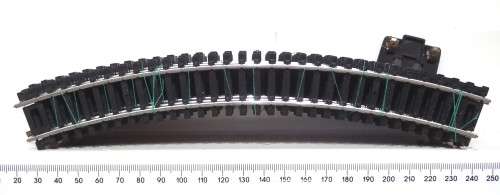 LIMA HO: 11pc 36deg Curved Metal Track (403030) in Good Used un-boxed condition.(Italy))