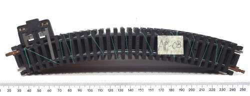 LIMA HO: 11pc 36deg Curved Metal Track (403030) in Good Used un-boxed condition.(Italy))