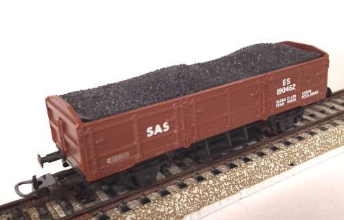 LIMA HO: SAR ES Coal Wagon with Buffers and load in Good Un-Boxed condition (Italy)