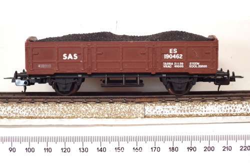 LIMA HO: SAR ES Coal Wagon with Buffers and load in Good Un-Boxed condition (Italy)