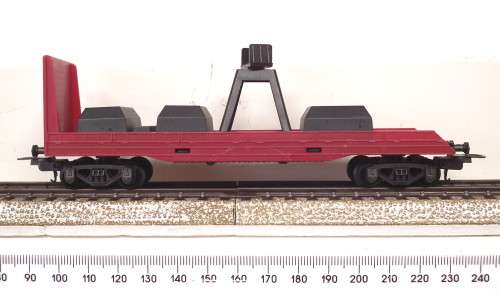 LIMA HO: Vintage SNCF Recovery Crane Support Wagon in Fair Un-Boxed, Used condition(Italy)