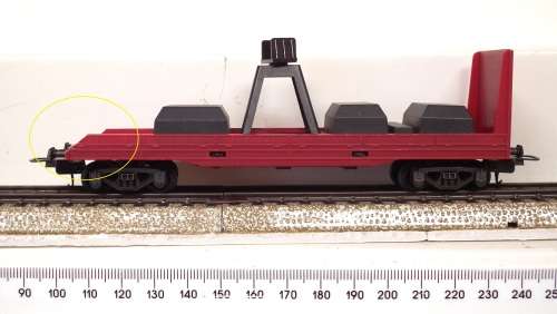 LIMA HO: Vintage SNCF Recovery Crane Support Wagon in Fair Un-Boxed, Used condition(Italy)