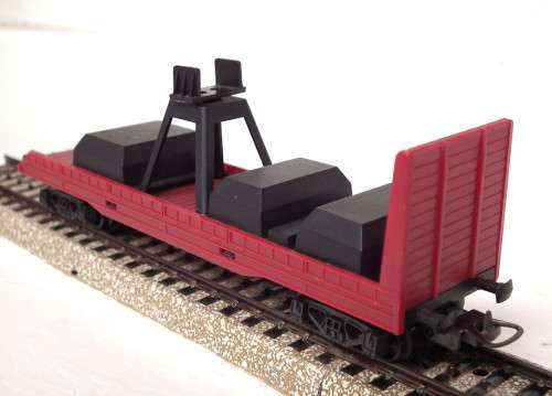 LIMA HO: Vintage SNCF Recovery Crane Support Wagon in Fair Un-Boxed, Used condition(Italy)