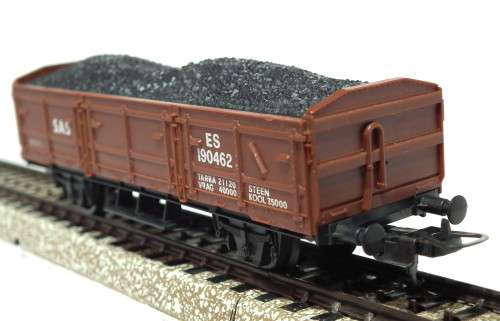 LIMA HO: SAR ES Coal Wagon with Buffers and load in Good Un-Boxed condition (Italy)