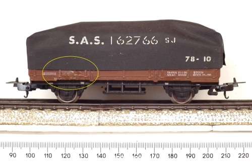 LIMA HO: SAR ES Coal Wagon with Tarpaulin in Good Un-Boxed condition (Italy)