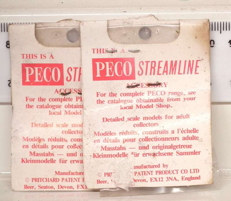 PECO HO/OO:  2pk`s  of New Rail Joiners.(England)