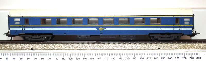 LIMA HO: SAR Blue Train Passenger Coach in Fair unboxed used condition (Italy)