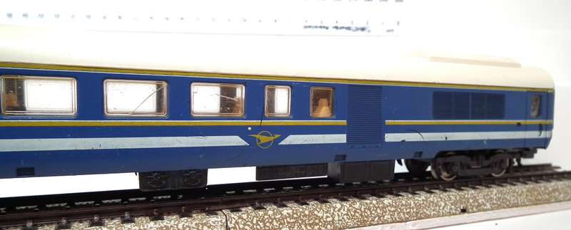 LIMA HO: SAR Blue Train Composite Coach in Fair unboxed used condition (Italy)