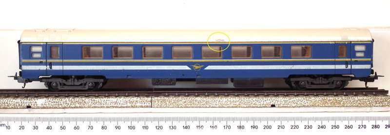 LIMA HO: SAR Blue Train Passenger Coach in Fair unboxed used condition (Italy)